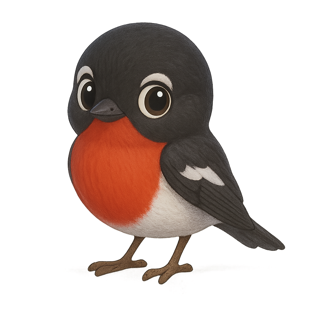 붉은가슴딱새 (Scarlet Robin)