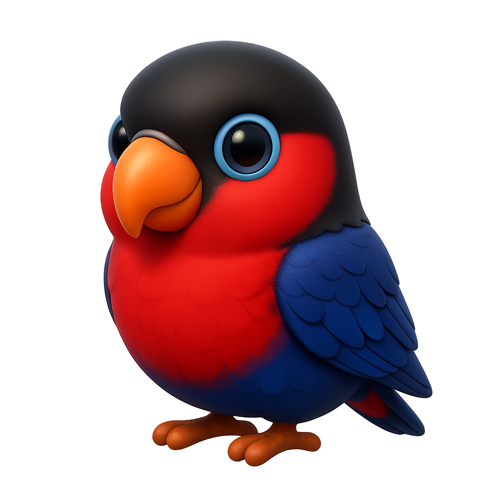흑조홍로리 (Black-capped Lory)
